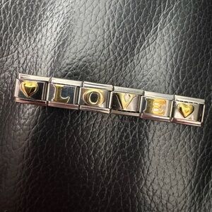 LOVE Italian charm links